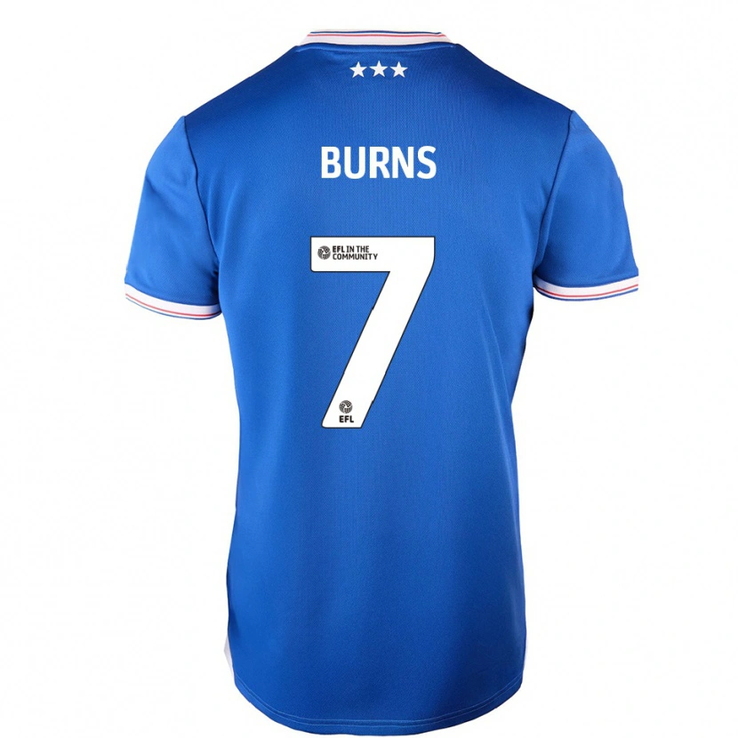 Danxen Homem Camisola Wes Burns #7 Azul Branco Principal 2025/26 Camisa