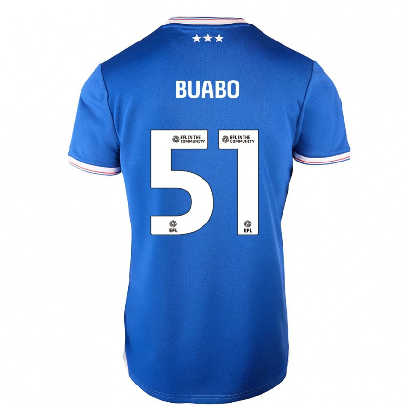 Danxen Homem Camisola Gerrard Buabo #51 Azul Branco Principal 2025/26 Camisa