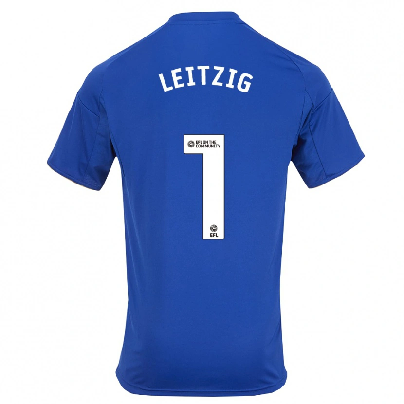 Danxen Homem Camisola Janina Leitzig #1 Azul Dourado Principal 2025/26 Camisa