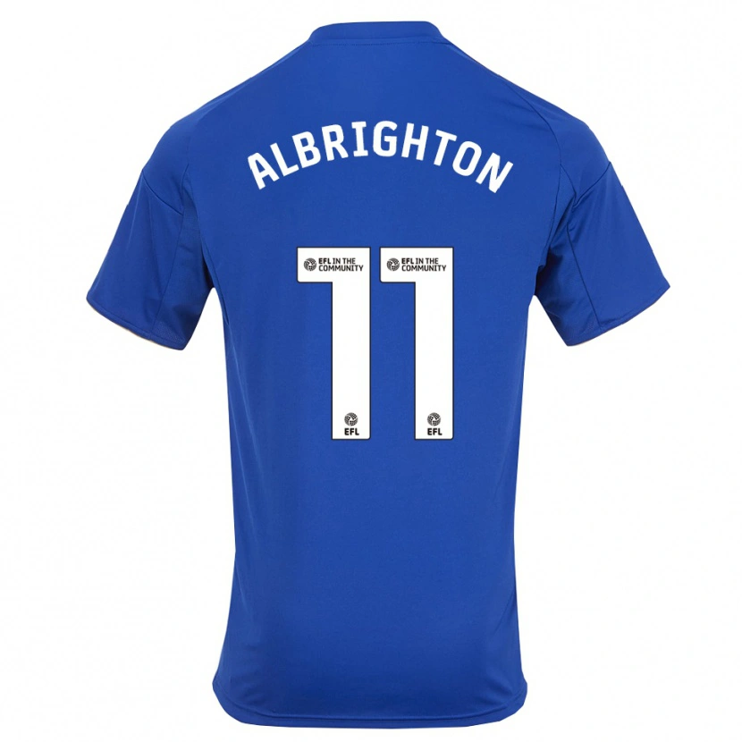 Danxen Homem Camisola Marc Albrighton #11 Azul Dourado Principal 2025/26 Camisa