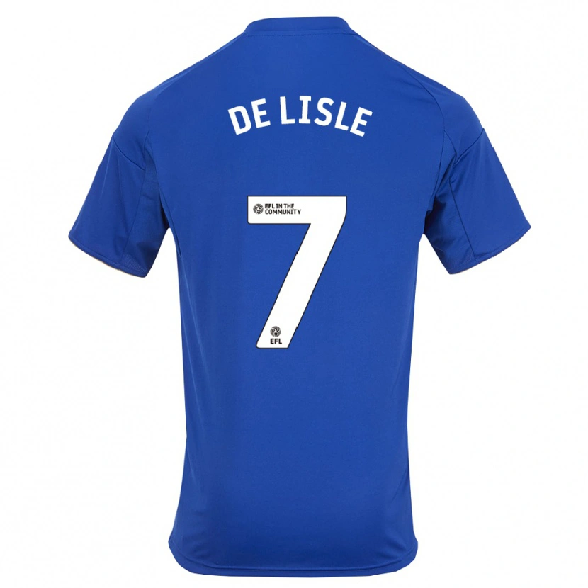 Danxen Homem Camisola Hugo De Lisle #7 Azul Dourado Principal 2025/26 Camisa