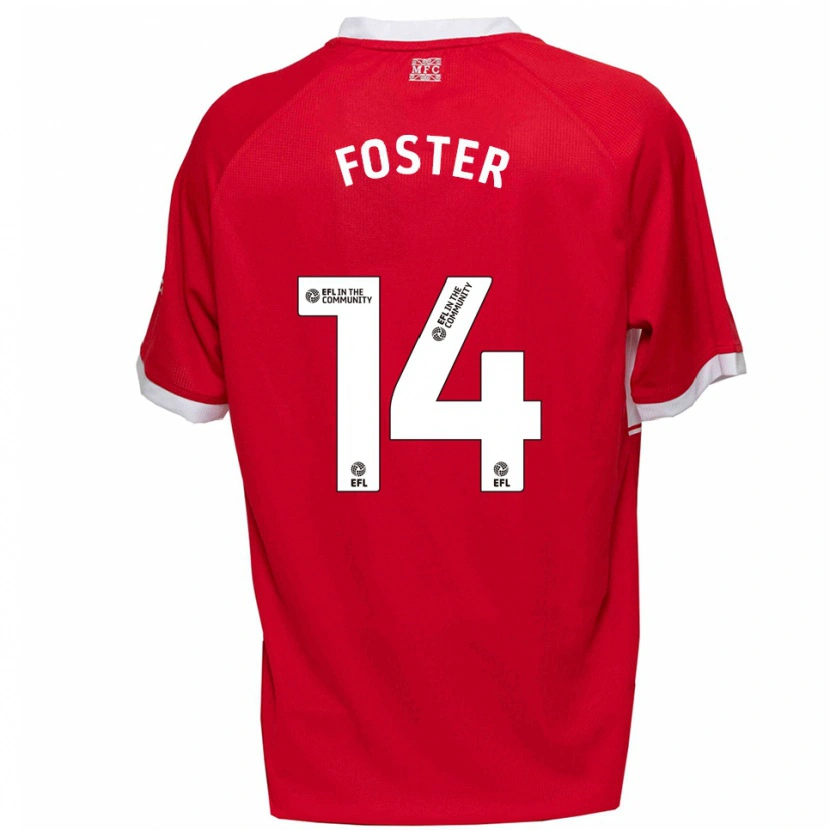 Danxen Homem Camisola Emma Foster #14 Vermelho Branco Principal 2025/26 Camisa