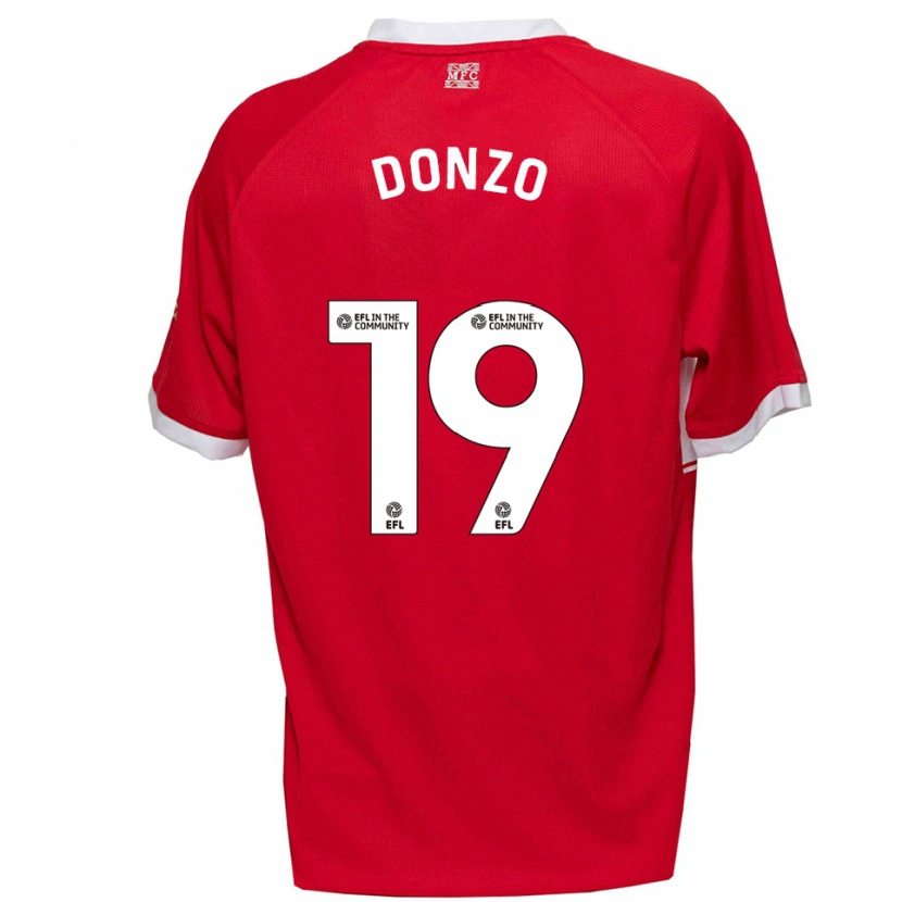 Danxen Homem Camisola Jolie Donzo #19 Vermelho Branco Principal 2025/26 Camisa