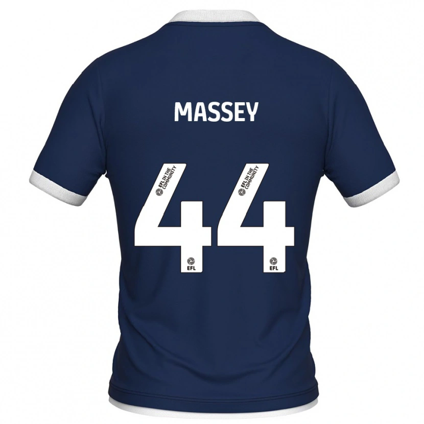 Danxen Homem Camisola Alfie Massey #44 Azul Marinho Branco Principal 2025/26 Camisa