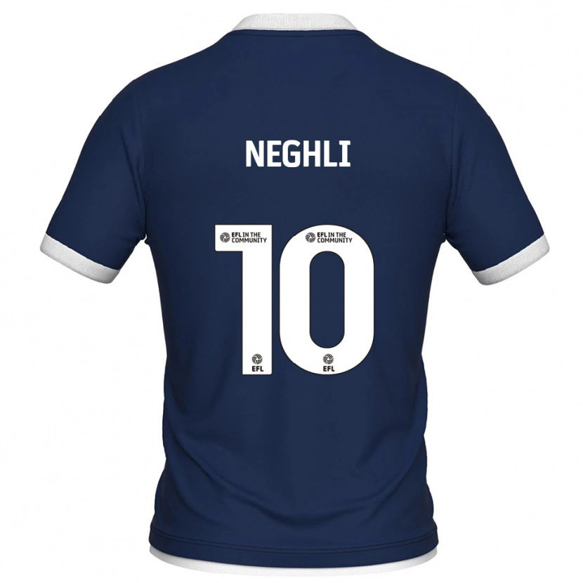 Danxen Homem Camisola Camiel Neghli #10 Azul Marinho Branco Principal 2025/26 Camisa