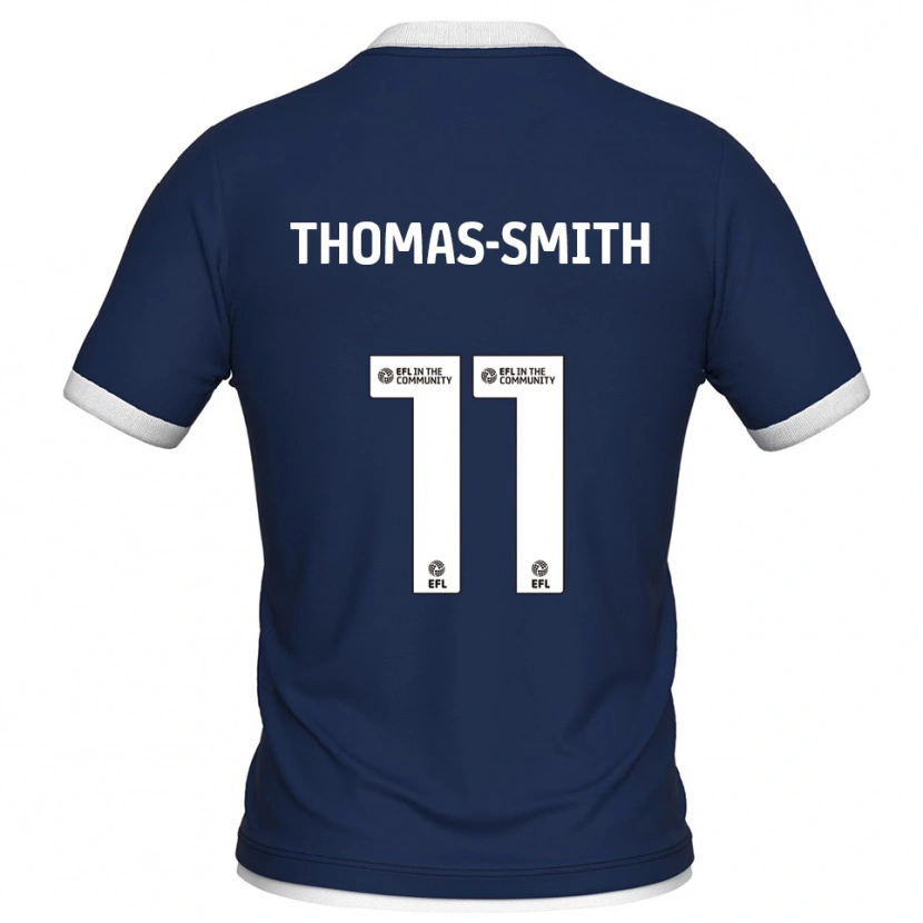 Danxen Homem Camisola Jaydon Thomas-Smith #11 Azul Marinho Branco Principal 2025/26 Camisa