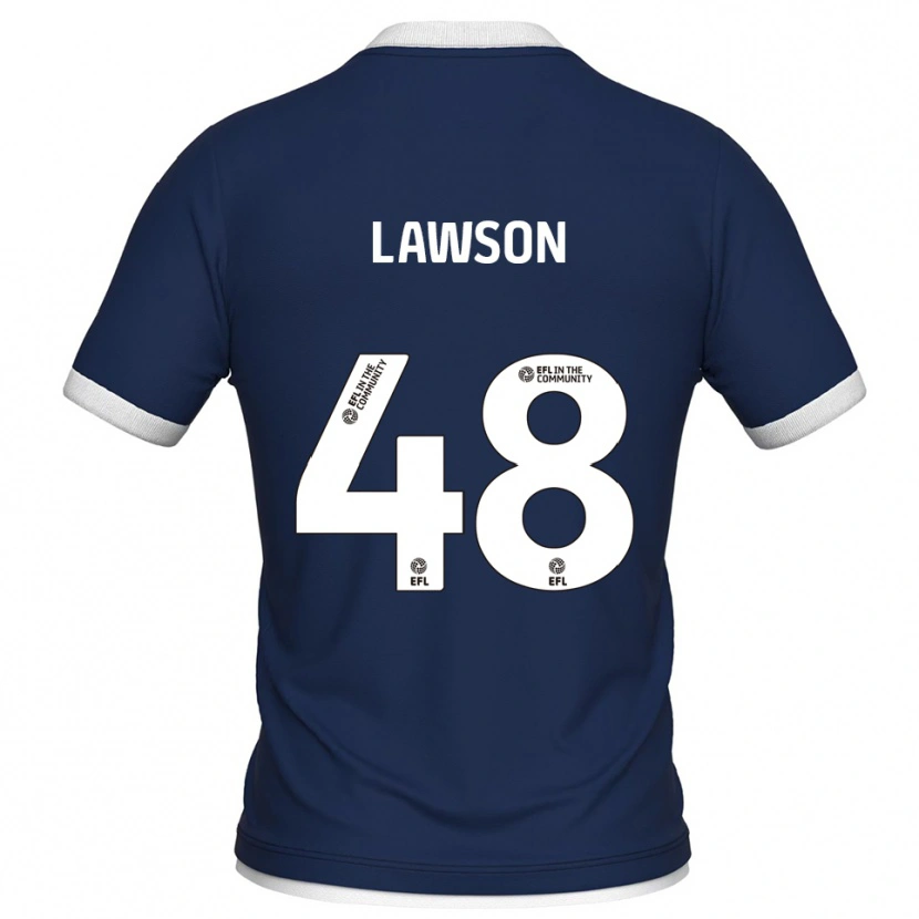 Danxen Homem Camisola Sha'mar Lawson #48 Azul Marinho Branco Principal 2025/26 Camisa