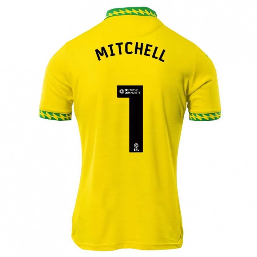 Danxen Homem Camisola Rylee Mitchell #1 Branco Verde Principal 2025/26 Camisa
