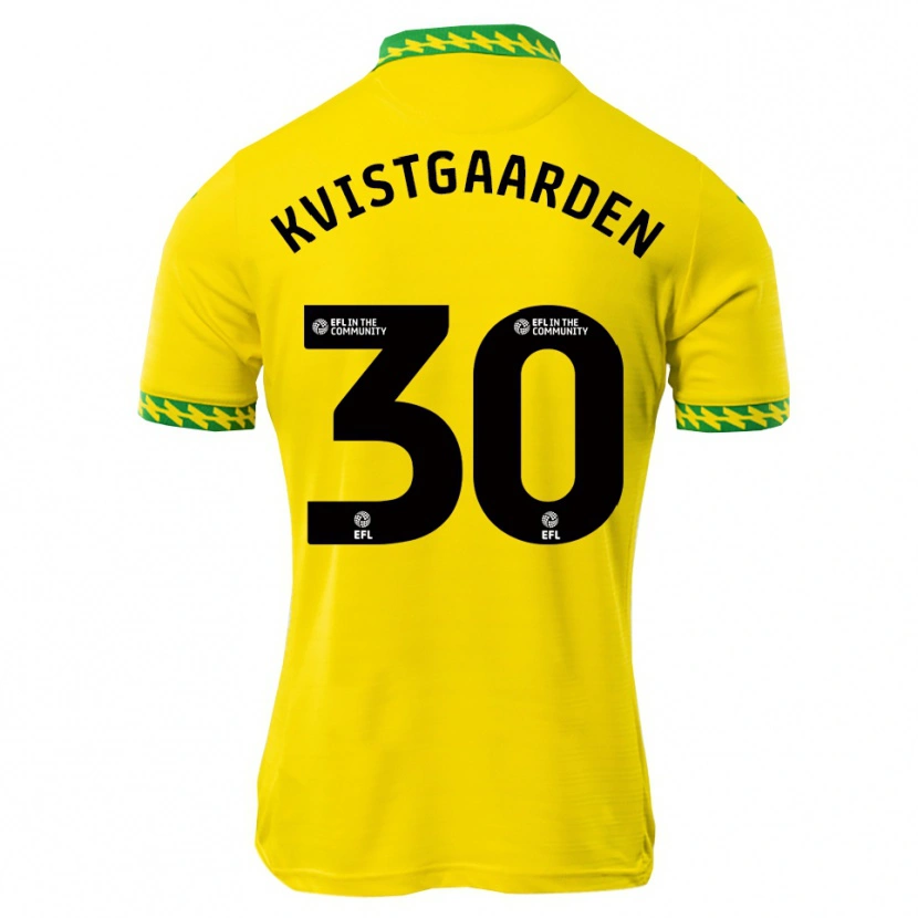Danxen Homem Camisola Mathias Kvistgaarden #30 Branco Verde Principal 2025/26 Camisa