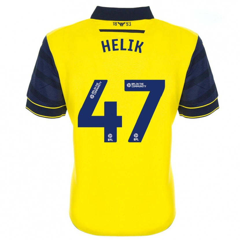 Danxen Homem Camisola Michal Helik #47 Amarelo Azul Marinho Principal 2025/26 Camisa