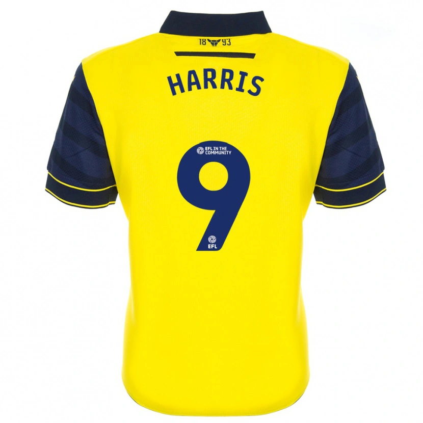 Danxen Homem Camisola Mark Harris #9 Amarelo Azul Marinho Principal 2025/26 Camisa