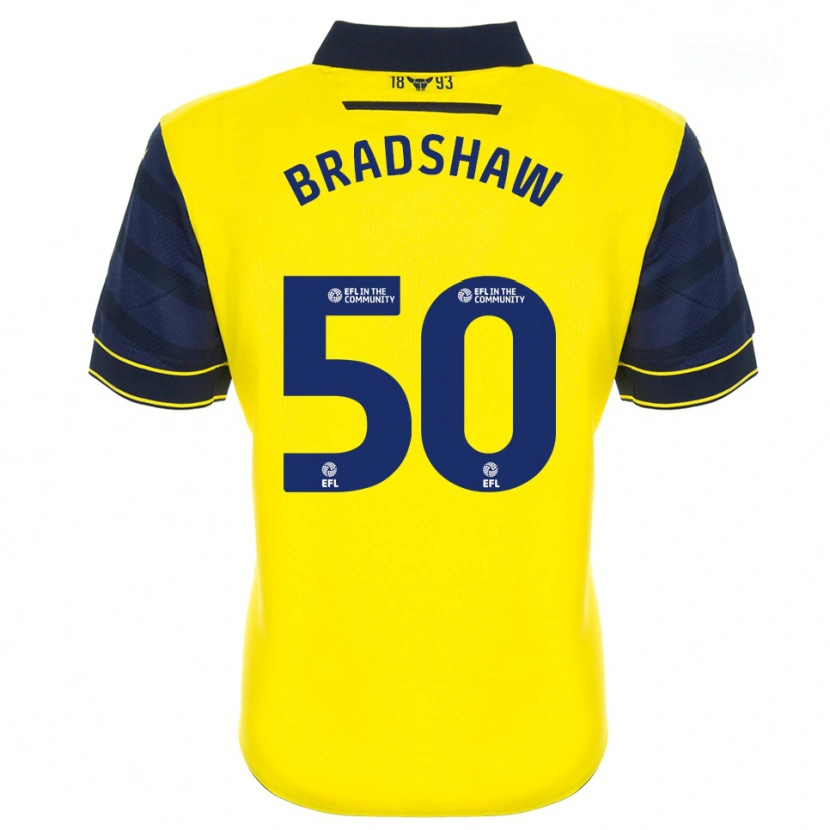 Danxen Homem Camisola Tom Bradshaw #50 Amarelo Azul Marinho Principal 2025/26 Camisa