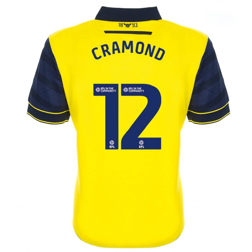 Danxen Homem Camisola Charlie Cramond #12 Amarelo Azul Marinho Principal 2025/26 Camisa