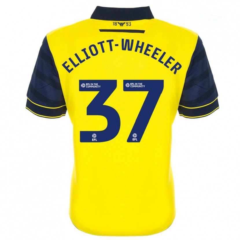 Danxen Homem Camisola Aidan Elliott-Wheeler #37 Amarelo Azul Marinho Principal 2025/26 Camisa