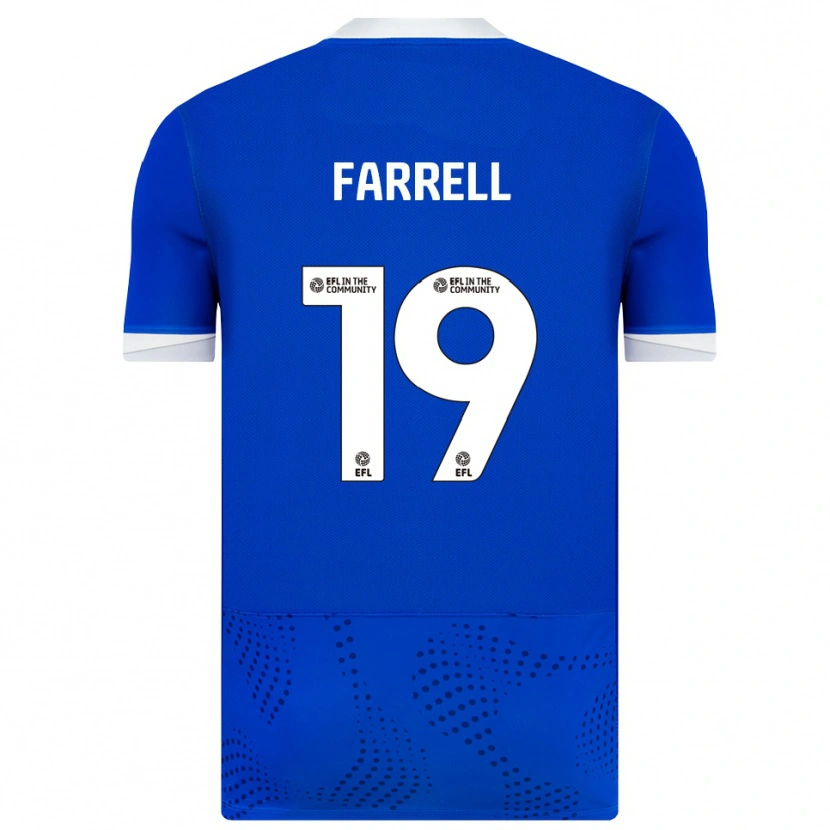 Danxen Homem Camisola Jacob Farrell #19 Azul Branco Principal 2025/26 Camisa
