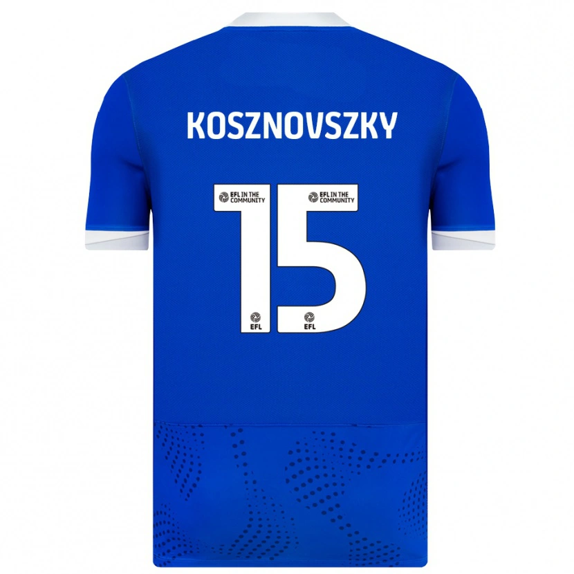 Danxen Homem Camisola Márk Kosznovszky #15 Azul Branco Principal 2025/26 Camisa