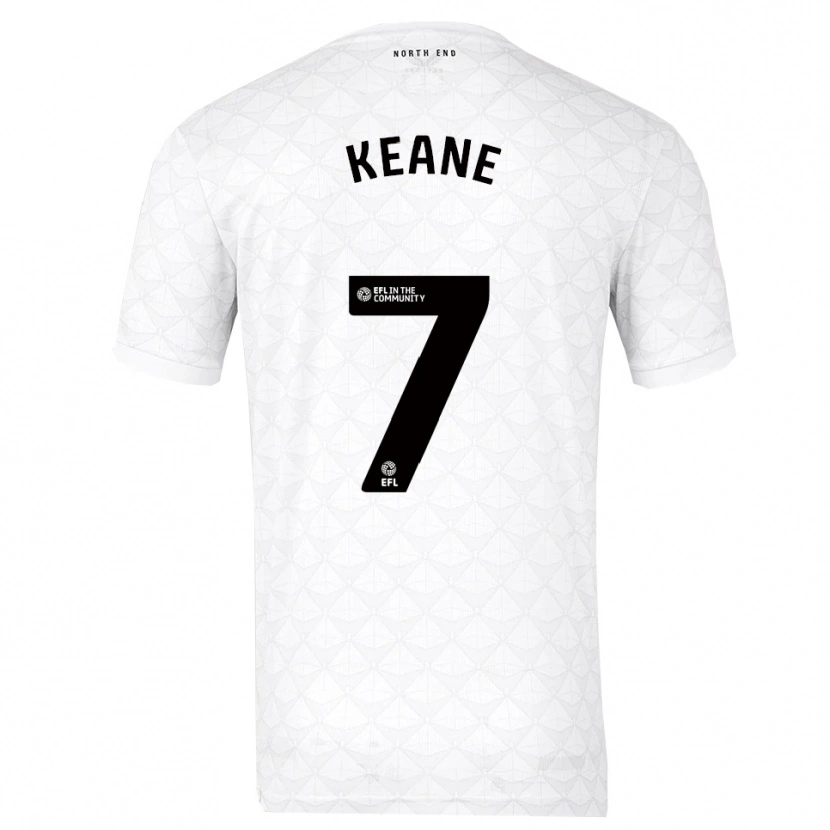 Danxen Homem Camisola Will Keane #7 Branco Vermelho Principal 2025/26 Camisa