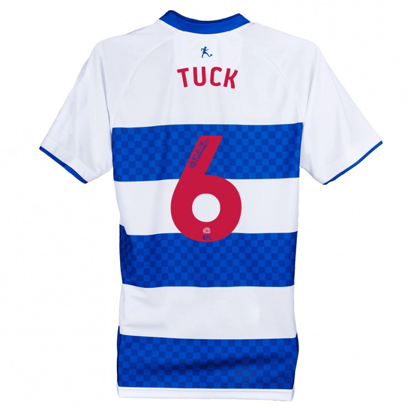 Danxen Homem Camisola Alfie Tuck #6 Azul Branco Principal 2025/26 Camisa