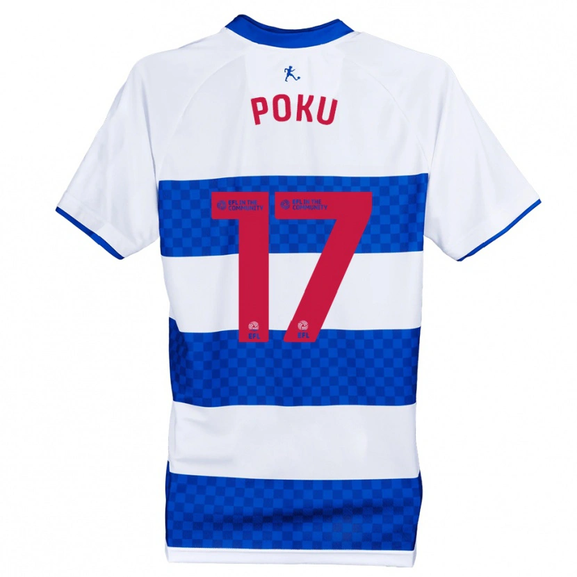 Danxen Homem Camisola Kwame Poku #17 Azul Branco Principal 2025/26 Camisa