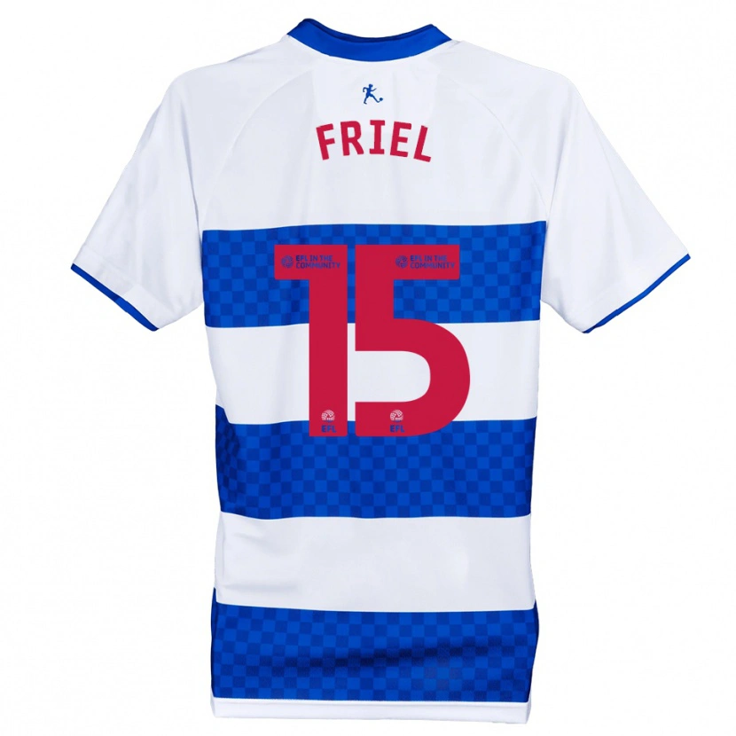 Danxen Homem Camisola Rocco Friel #15 Azul Branco Principal 2025/26 Camisa