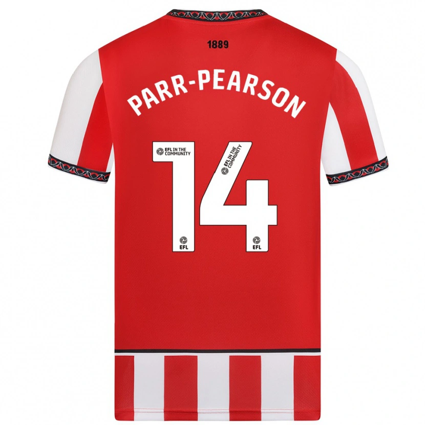 Danxen Homem Camisola Marley Parr-Pearson #14 Vermelho Branco Principal 2025/26 Camisa