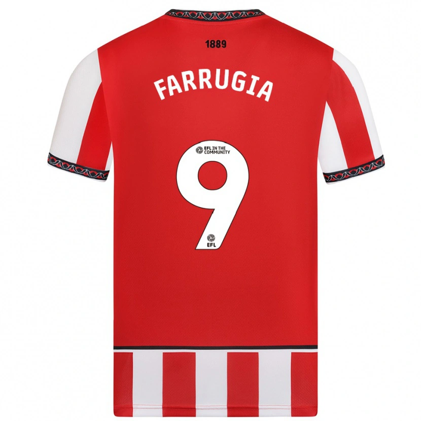 Danxen Homem Camisola Maria Farrugia #9 Vermelho Branco Principal 2025/26 Camisa
