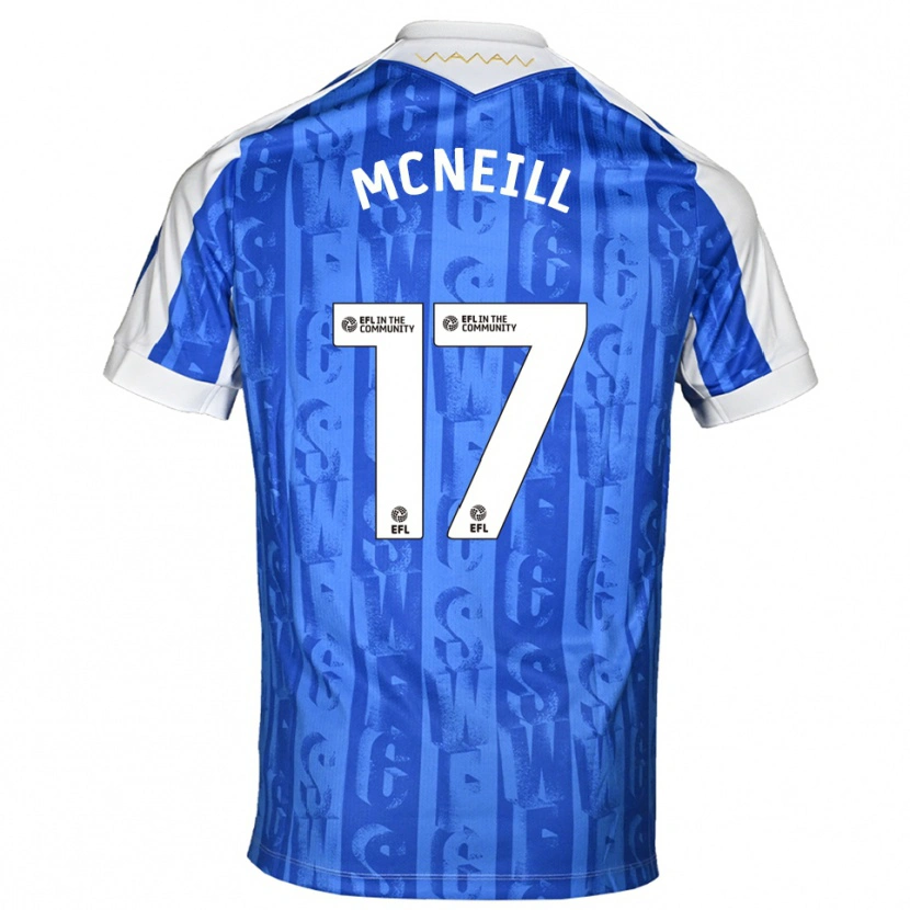 Danxen Homem Camisola Charlie Mcneill #17 Azul Branco Principal 2025/26 Camisa