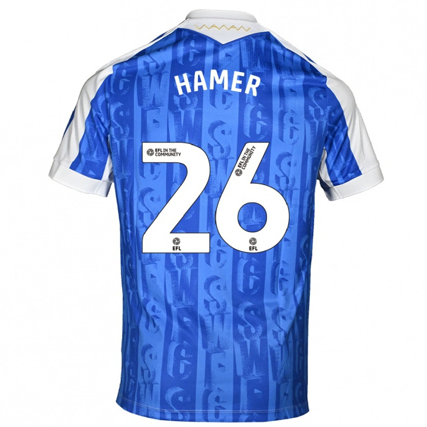 Danxen Homem Camisola Ben Hamer #26 Azul Branco Principal 2025/26 Camisa