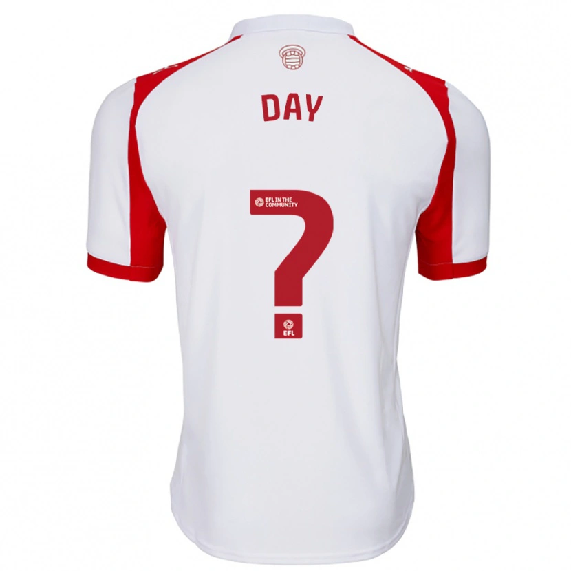 Danxen Homem Camisola Lewis Day #0 Branco Vermelho Principal 2025/26 Camisa