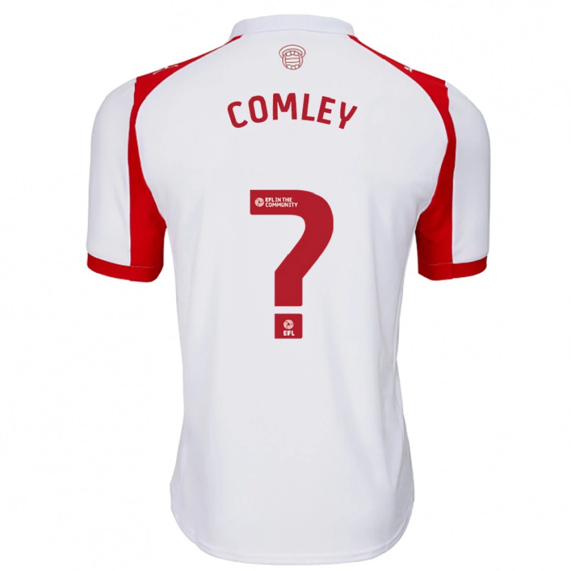 Danxen Homem Camisola Wyatt Comley #0 Branco Vermelho Principal 2025/26 Camisa