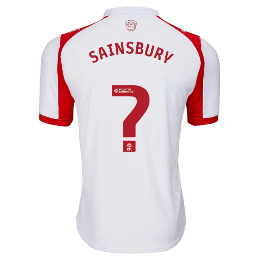 Danxen Homem Camisola Fabio Sainsbury #0 Branco Vermelho Principal 2025/26 Camisa