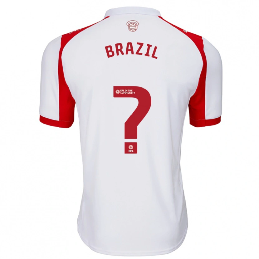 Danxen Homem Camisola Ellie Brazil #0 Branco Vermelho Principal 2025/26 Camisa