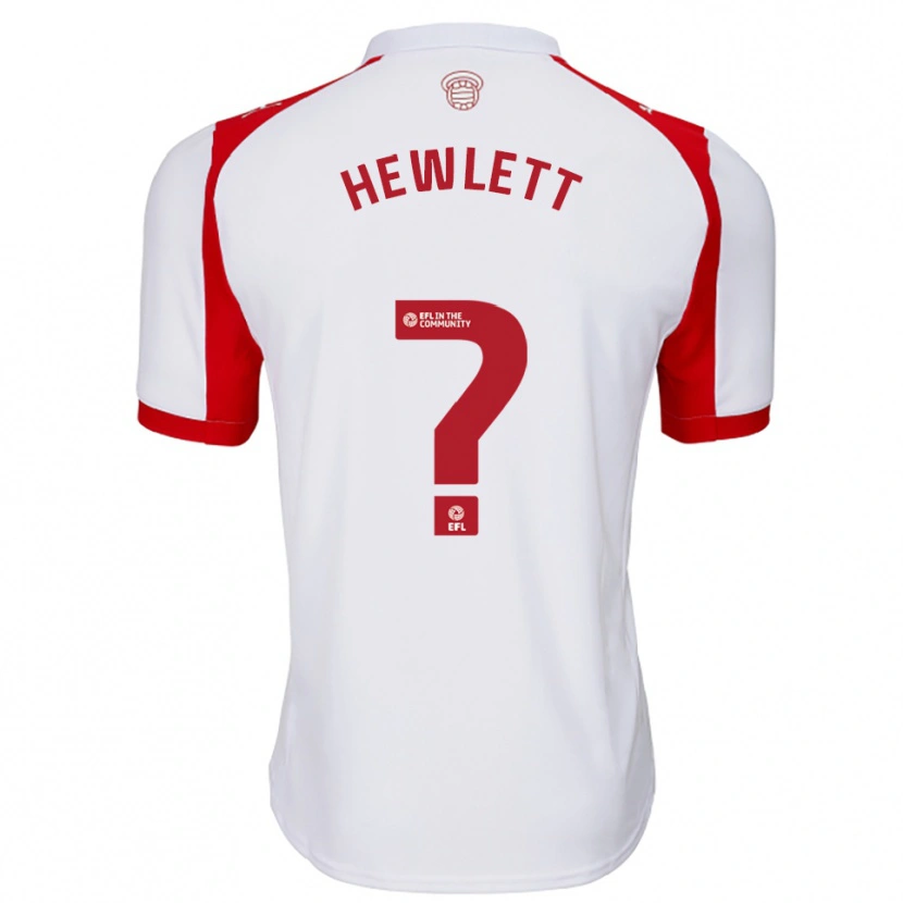 Danxen Homem Camisola Jem Hewlett #0 Branco Vermelho Principal 2025/26 Camisa
