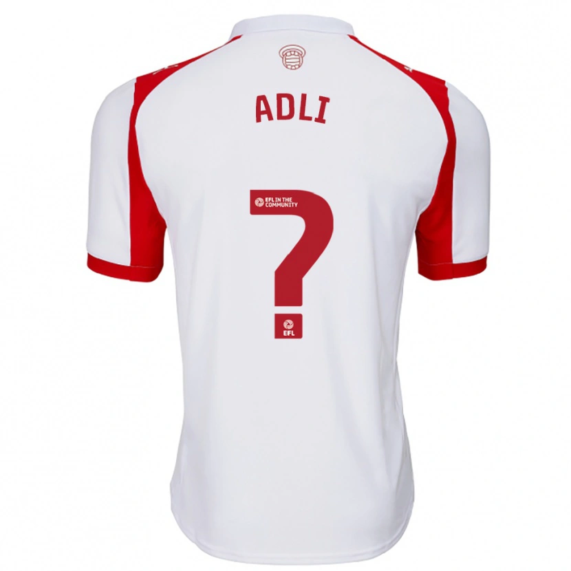 Danxen Homem Camisola Mohamed Adli #0 Branco Vermelho Principal 2025/26 Camisa