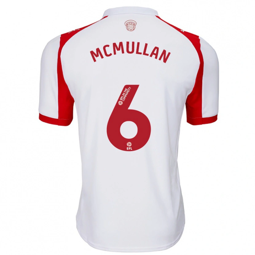 Danxen Homem Camisola Korban Mcmullan #6 Branco Vermelho Principal 2025/26 Camisa