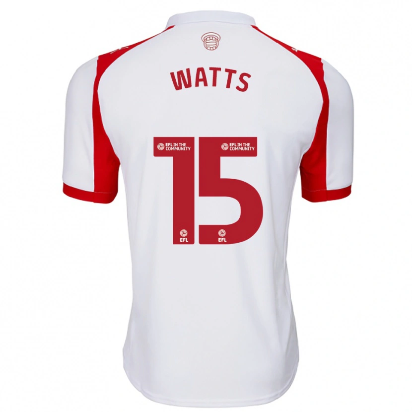 Danxen Homem Camisola Harry Watts #15 Branco Vermelho Principal 2025/26 Camisa