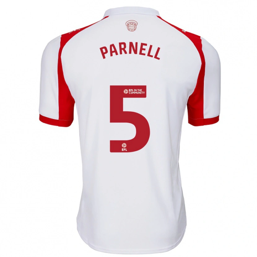 Danxen Homem Camisola Rosanna Parnell #5 Branco Vermelho Principal 2025/26 Camisa