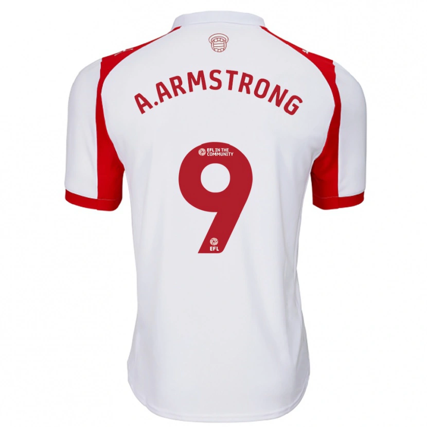 Danxen Homem Camisola Adam Armstrong #9 Branco Vermelho Principal 2025/26 Camisa