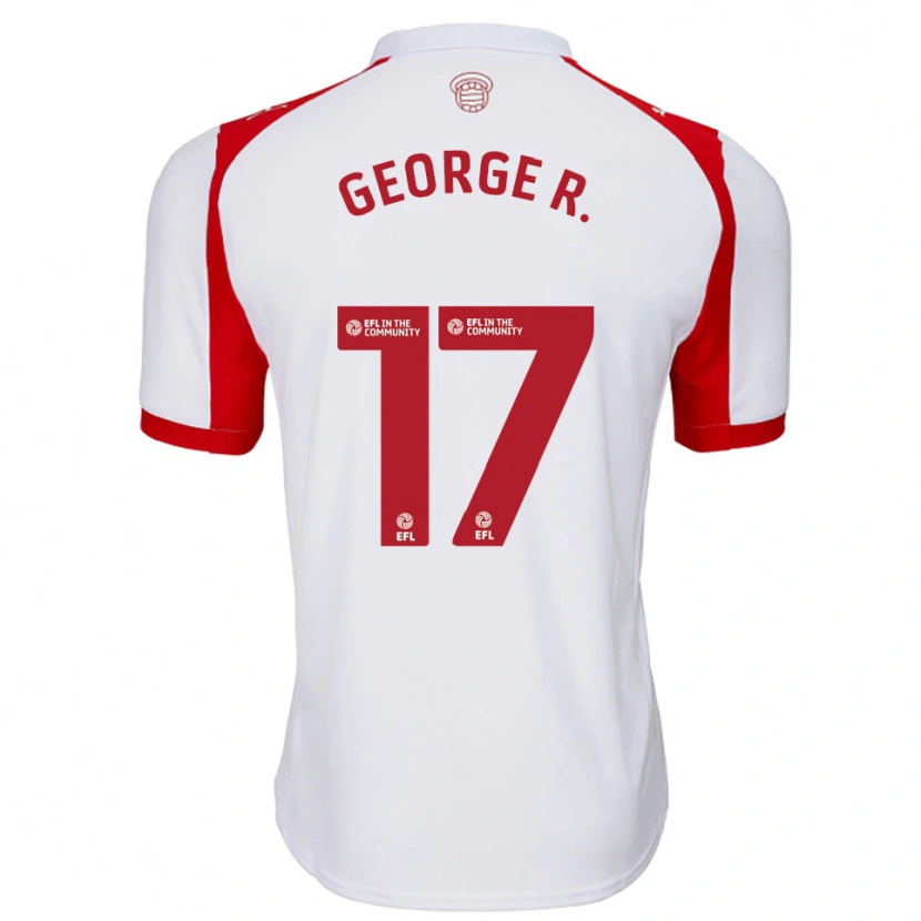 Danxen Homem Camisola George Robinson #17 Branco Vermelho Principal 2025/26 Camisa