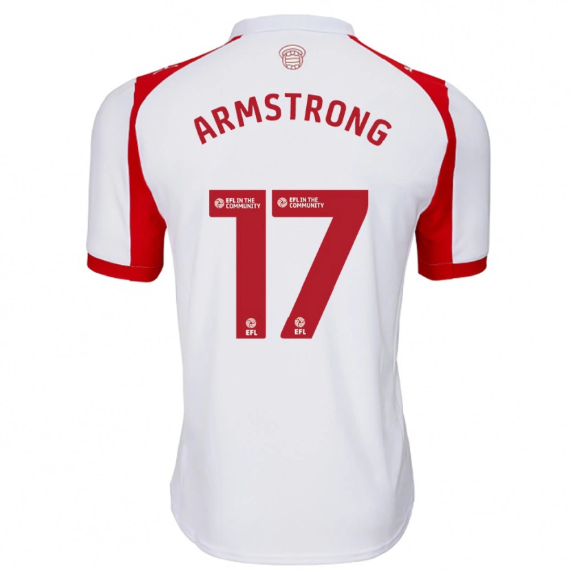 Danxen Homem Camisola Stuart Armstrong #17 Branco Vermelho Principal 2025/26 Camisa