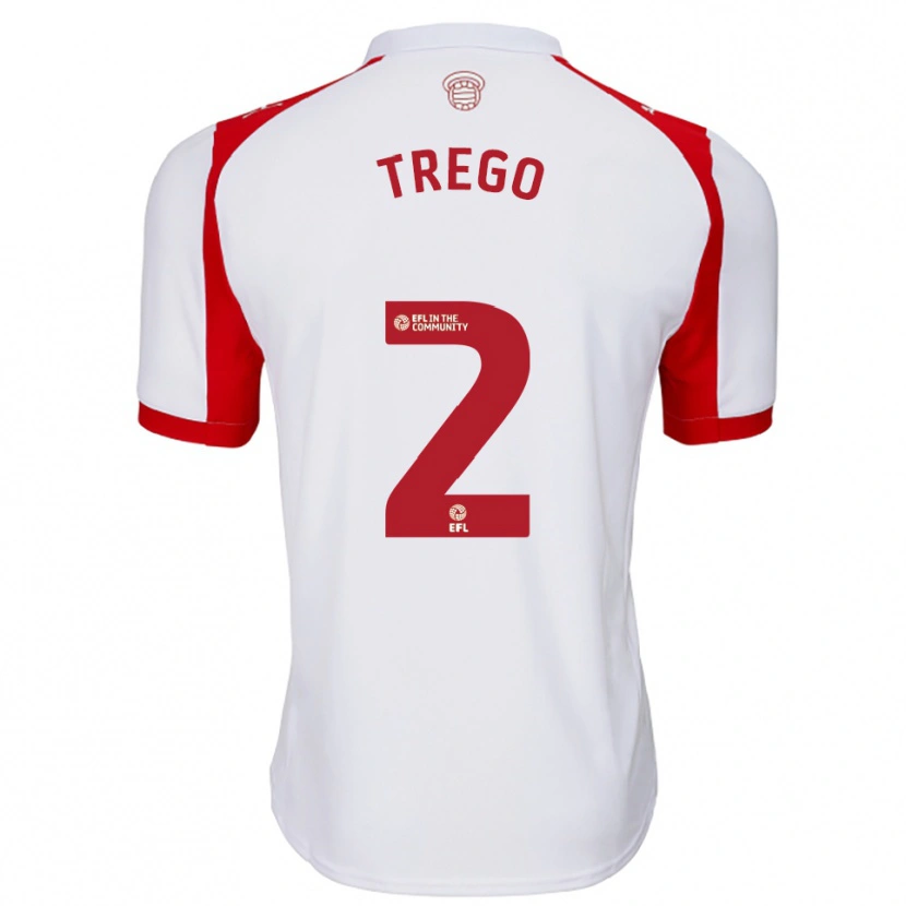 Danxen Homem Camisola Dexter Trego #2 Branco Vermelho Principal 2025/26 Camisa