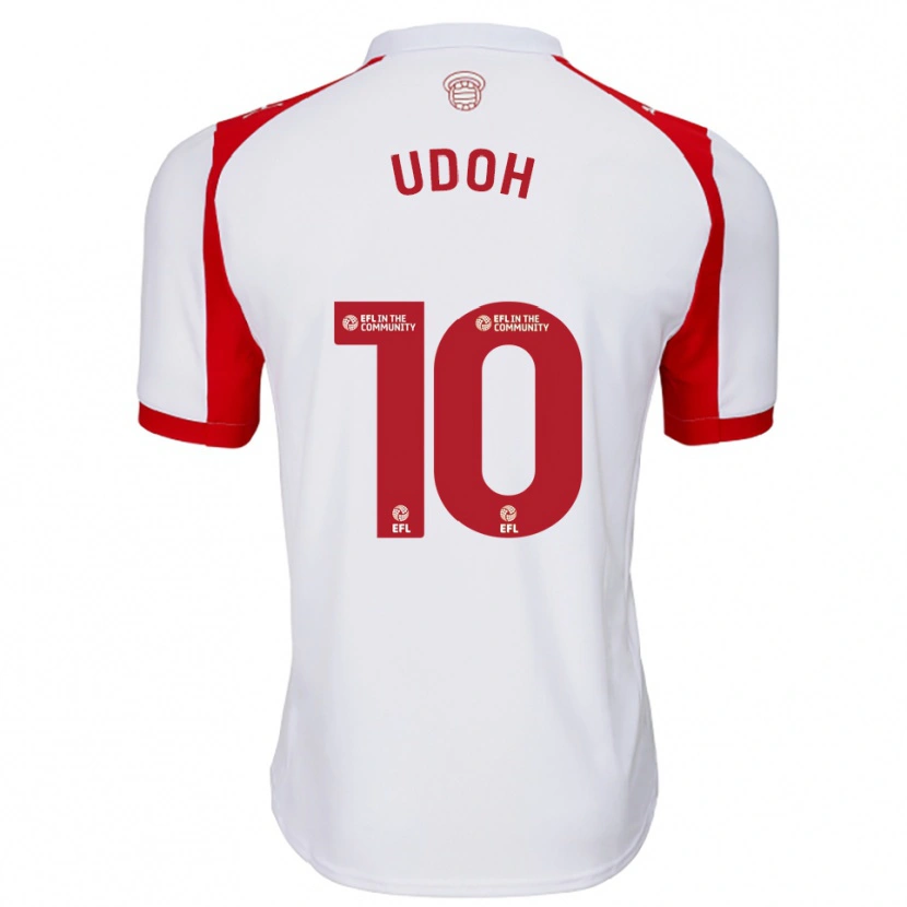 Danxen Homem Camisola Victor Udoh #10 Branco Vermelho Principal 2025/26 Camisa