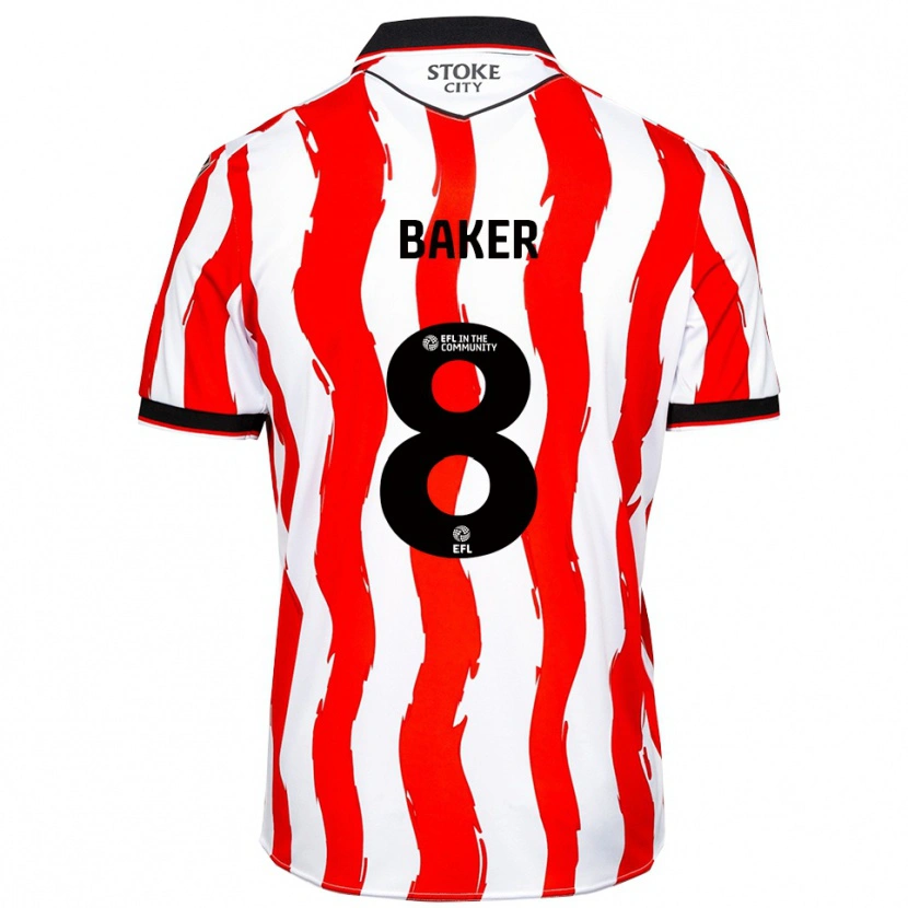 Danxen Homem Camisola Lewis Baker #8 Branco Vermelho Principal 2025/26 Camisa