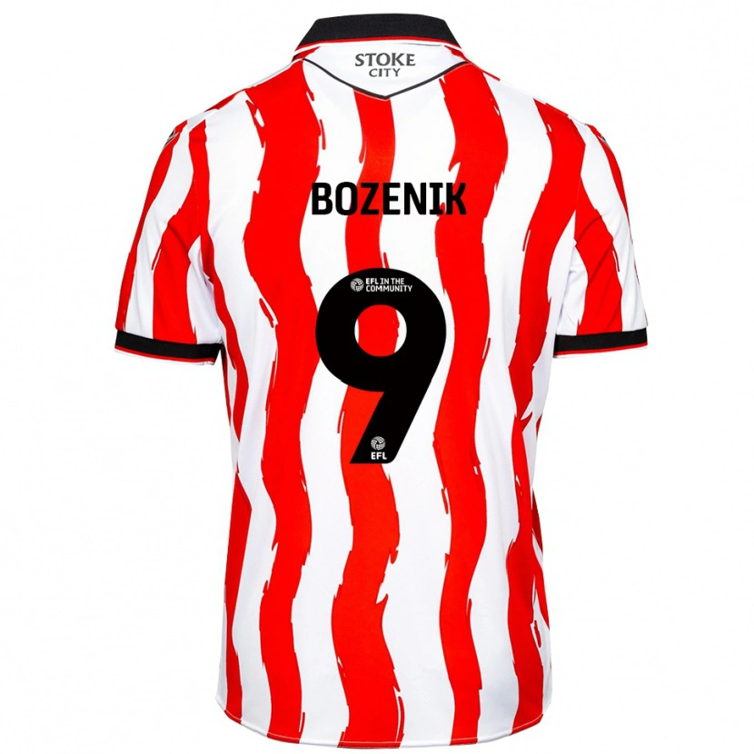 Danxen Homem Camisola Róbert Boženík #9 Branco Vermelho Principal 2025/26 Camisa