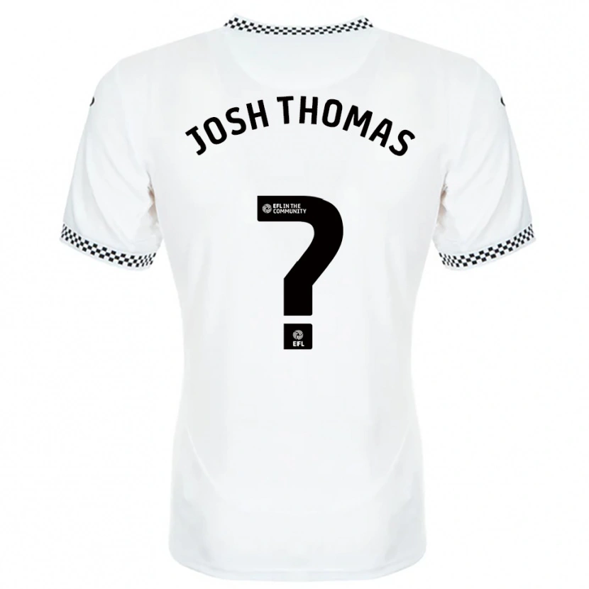 Danxen Homem Camisola Josh Thomas #0 Branco Laranja Principal 2025/26 Camisa