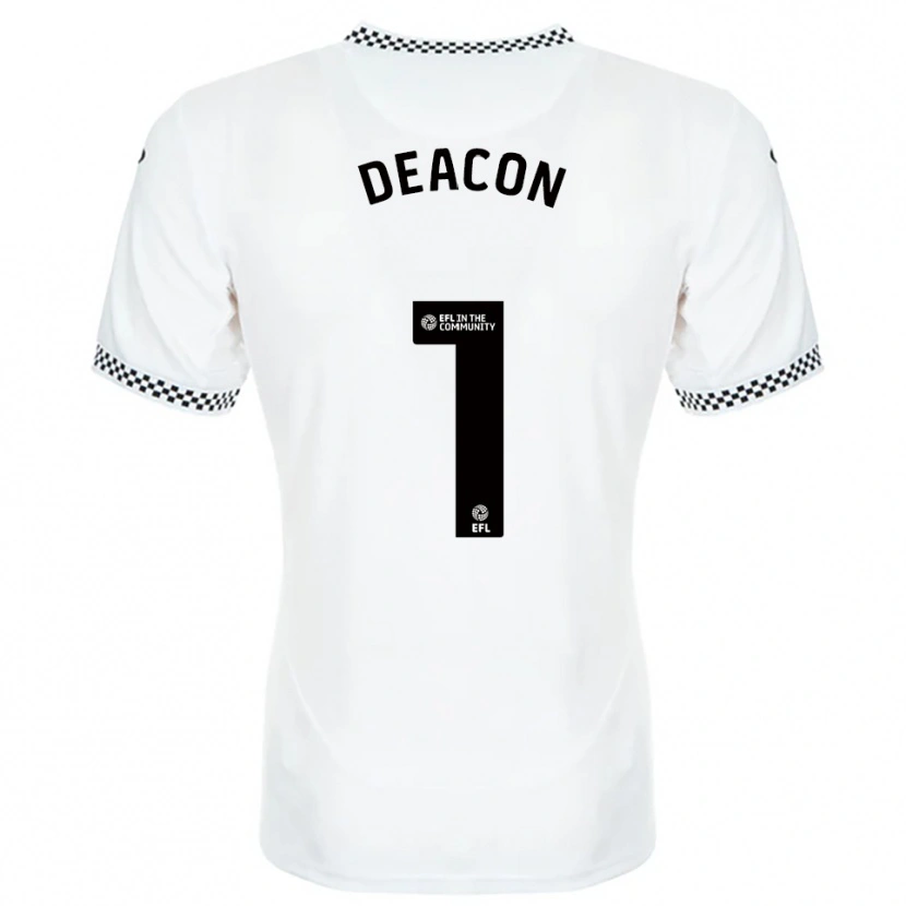 Danxen Homem Camisola Chelsea Deacon #1 Branco Laranja Principal 2025/26 Camisa