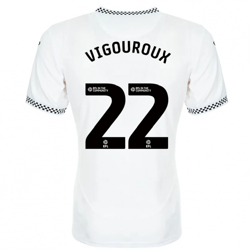 Danxen Homem Camisola Lawrence Vigouroux #22 Branco Laranja Principal 2025/26 Camisa