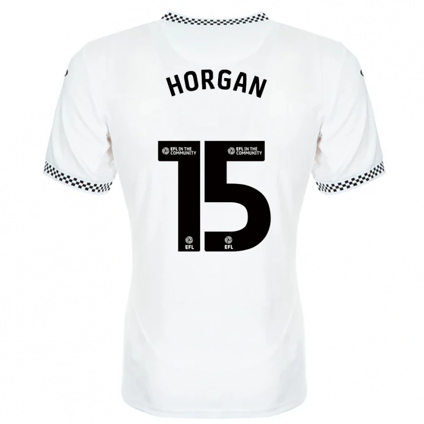 Danxen Homem Camisola Gwenan Horgan #15 Branco Laranja Principal 2025/26 Camisa