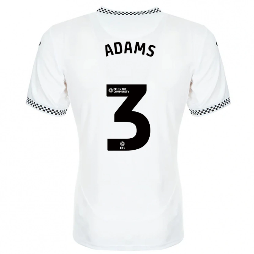 Danxen Homem Camisola Sarah Adams #3 Branco Laranja Principal 2025/26 Camisa