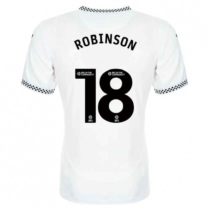 Danxen Homem Camisola Milo Robinson #18 Branco Laranja Principal 2025/26 Camisa